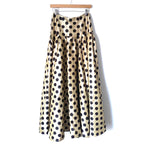 Shabby Apple Tan and Black Polka Dot High Waisted Skirt- Size 0/2