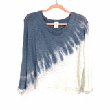By Together Blue Tie-Dye Cropped Long Sleeve Top NWT- Size M