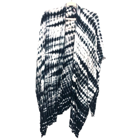 Bamboobies Black/White Tie Dye Open Maternity Nursing And Car Seat Covers for Baby- One Size
