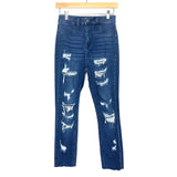 Cello Dark Wash Distressed Skinny Jeans- Size 3 (Inseam 23”)