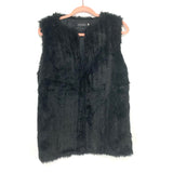 Choies Black Faux Fur Vest- Size L