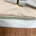 Beach Joy Sage/Cream Padded Bikini Top- Size L (we have matching bottoms, see notes)