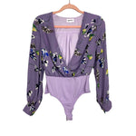 Superdown Lavender Floral Aliza Bodysuit NWT- Size XS