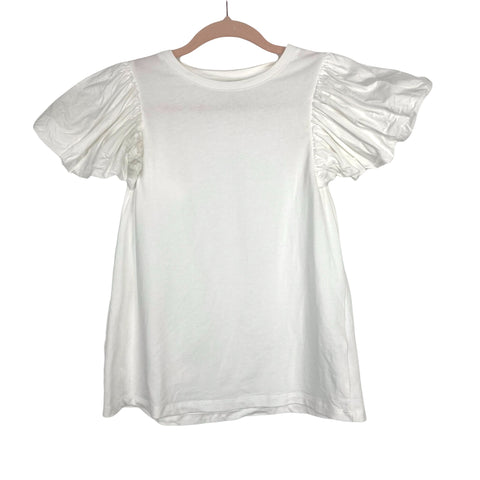 English Factory White Puff Sleeve Top- Size XS