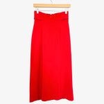 A.L.C. Red Front Slit Buckle Midi Skirt NWT- Size 0