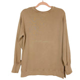 Carly Jean Los Angeles Mocha California Dreaming Rolled Hem, Cuffs, and Neckline Sweatshirt- Size S (see notes)