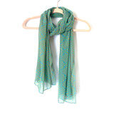 No Brand Blue/Orange/Green Print Scarf