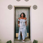 Kiwi + Punch Off The Shoulder Tie Dye Maxi Dress- Size L