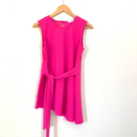 First Love Bright Pink Tie Blouse- Size S