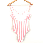 Vestique Pink Stripe Cheeky One Piece- Size S