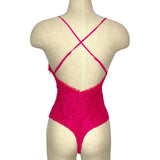 NBD x Naven Hot Pink Lace Adjustable Criss Cross Strap Bodysuit- Size S (sold out online)