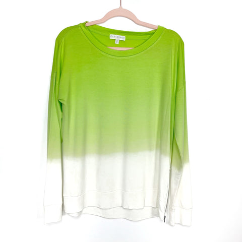 P.J. Salvage White/Lime Green Ombre Top- Size M (We Have Matching Bottoms!)