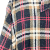 Toss Plaid with Bandana Mona Lisa on the Back Flannel Button Up- Size ~L (see notes)