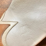 Raye Cream and Camel Pointed Toe Low Stiletto Leather Booties- Size 8.5 (sold out online, see notes)