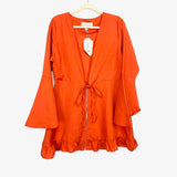Cali Rae Orange Plunge Neck Romper NWT- Size XL