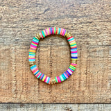 No Brand Gold/Color Vinyl Disc Bracelet