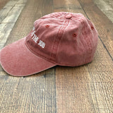 Authentic Pigment Maroon Garment Washed The Girl For The Job Baseball Cap