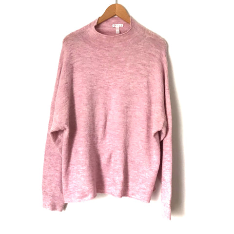 Leith Pink Mock Neck Sweater- Size L