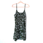 A New Approach Olive Palm Tree Print Dress- Size XL