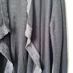Michael Stars Black Open Knit Heathered Grey Trim Cardigan- Size 2 (fits like a M/L)