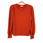 Universal Threads Orange Crewneck Puff Sleeve Sweatshirt- Size XS