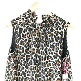 Gibson Leopard Halter Tie Back Blouse NWT- Size XS Petite