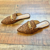 Time and Tru Memory Foam Animal Print Chain Mules- Size 7 (sold out online, BRAND NEW CONDITION)