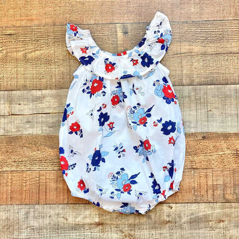 Bisby White Floral Bubble- Size 12-18M