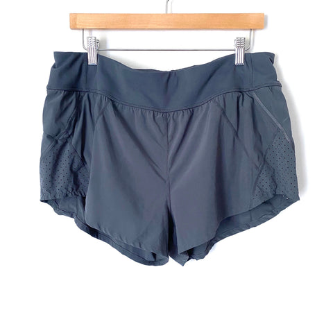 Zella Charcoal Grey Lined Track Shorts- Size XL