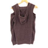 Chaser Maroon Cold Shoulder Hooded Sweater NWT- Size XS