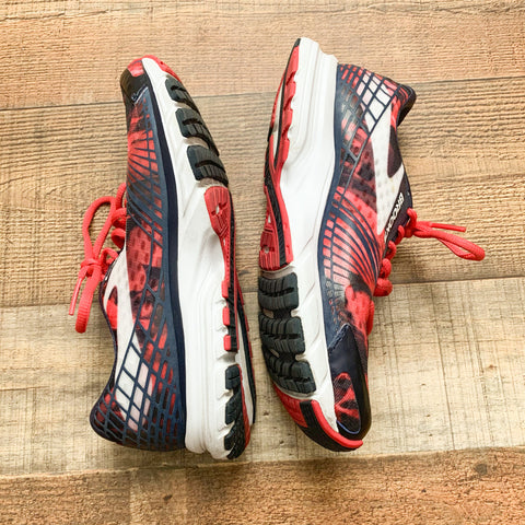 Brooks Launch 3 Red/White/Black Running Shoes- Size 8 (GREAT CONDITION)
