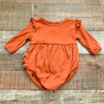 Ruffle Butts Burnt Orange Bubble Romper- Size 0-3M