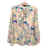 Eloquii Floral Button Up Tie Neck Blouse NWT- Size 14 (we have matching skirt)