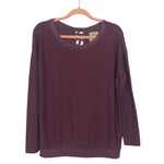 Chaser Purple Open Back Long Sleeve Top- Size S