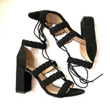 Charlotte Russe Black Lace-Up Heels NWT- Size 7