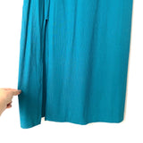 Caralyn Mirand The Drop Deep Teal Ribbed Fitted Dress with Front Slit NWT- Size XL