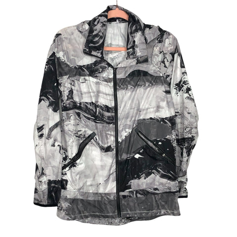 Lululemon Marble Hooded Packable Rain Jacket- Size ~6 (see notes)