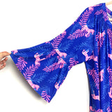 Lilly Pulitzer Blue and Pink Zebra Print Smocked Neck Dress- Size XL
