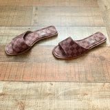 MKS Brown Check Sandals- Size 7