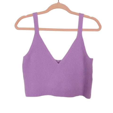 J. Crew Lavender Cashmere Ribbed Knit Tank- Size XL (see notes)