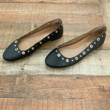 Aerosoles Martha Stewart Black Gold Stud Flats- Size 10