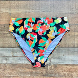 Fig Leaves Black Fruit Print Bikini Bottoms- Size 12 (we have matching top)