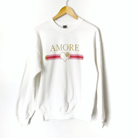 Monogrammed Gildan “Amore” Pullover- Size M