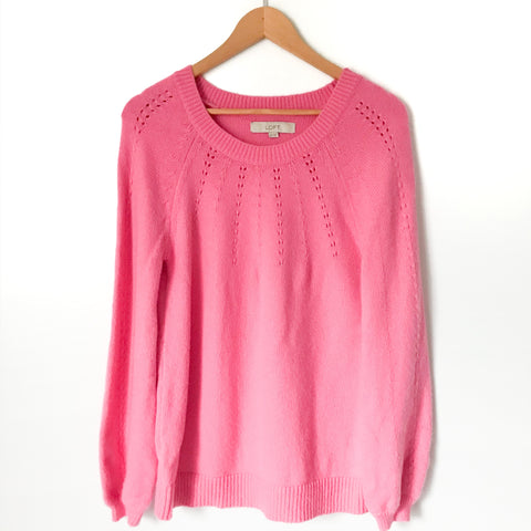 LOFT Pink Wool Blend Sweater- Size XS