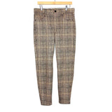 Liverpool Tan & Black Plaid Faux Suede Pull On Pants- Size 10/30 (Inseam 26.5") (We have matching jacket)