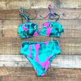 Buddy Love Palm Print Bikini Bottoms NWOT- Size L