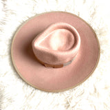 Brixton Tan Wool Felt Wide Brim Hat- Size S