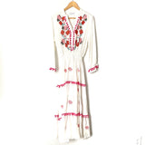 Chicwish White Floral Embroidered “Stay Romance” Dress- Size ~S
