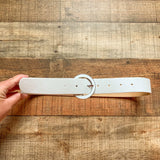 Halogen White Trouser Fit Belt- Size XS (see notes)