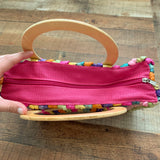 No Brand Multicolor Stripped Rattan Handbag